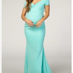 Pink Blush Maternity Mint Maternity Gown